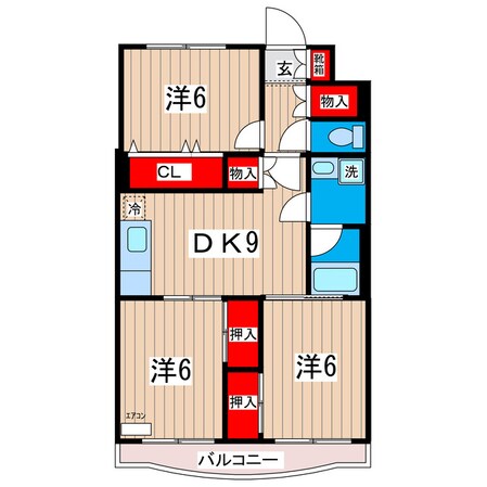 プラムマンション（大和）の物件間取画像